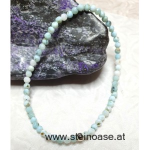 Armband Larimar facettiert Ø 3mm, Länge *16 oder 17cm* Gr.S